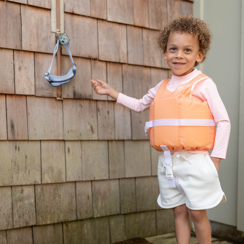 Line + Cleat United States Coast Guard Approved Preppy Children's Life Jacket Life Vest PFD Infant 30-50lb lbs Pink kids toddler classic style