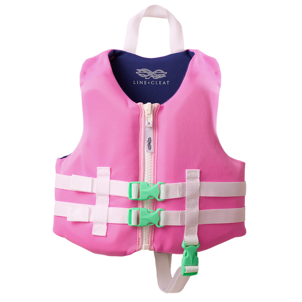 Line + Cleat United States Coast Guard Approved Preppy Children's Life Jacket Life Vest PFD Infant 30-50 lbs Navy kids toddler classic